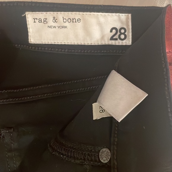 burgundy, coated, rag and bone skinny leg jeans size 28 new wit tags - Picture 2 of 2